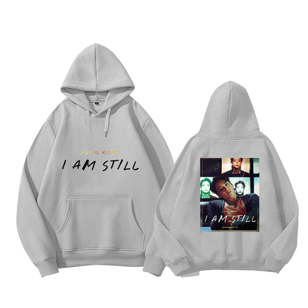 KPOP IAM STILL Logo Printed Hoodie