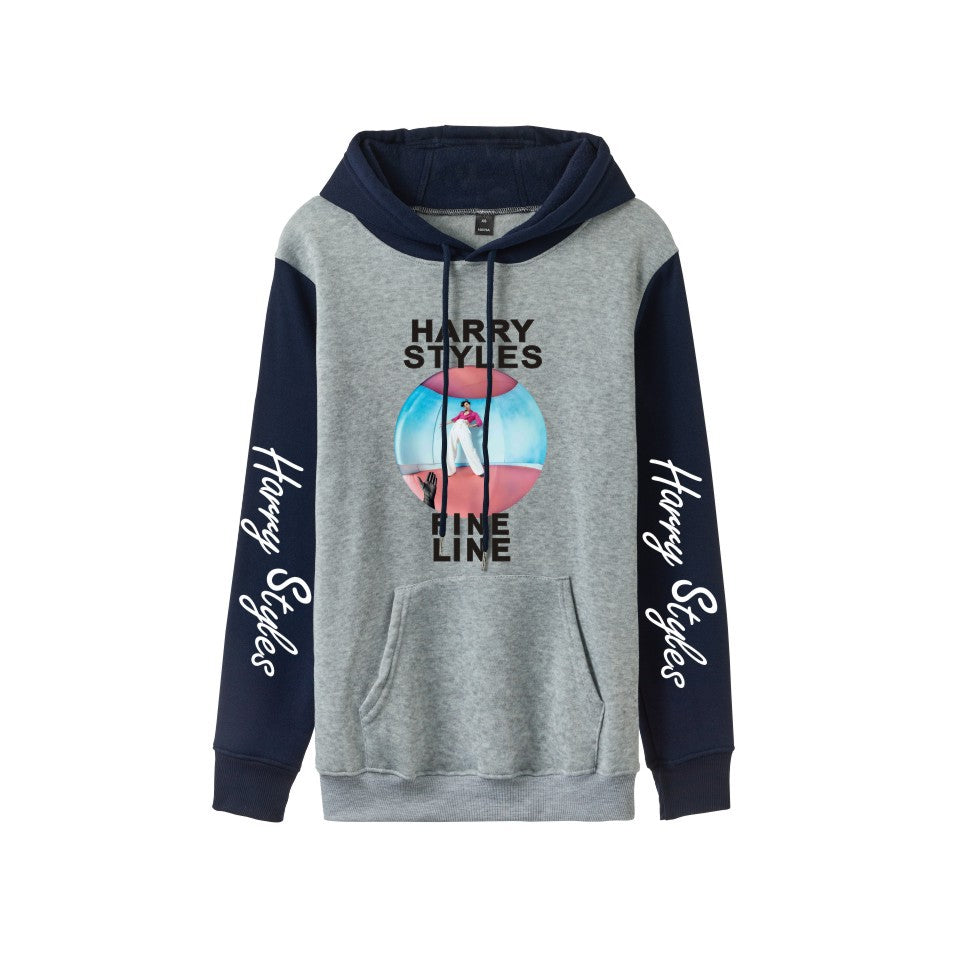 Women's Harry Printed Color Block Loose Hoodie