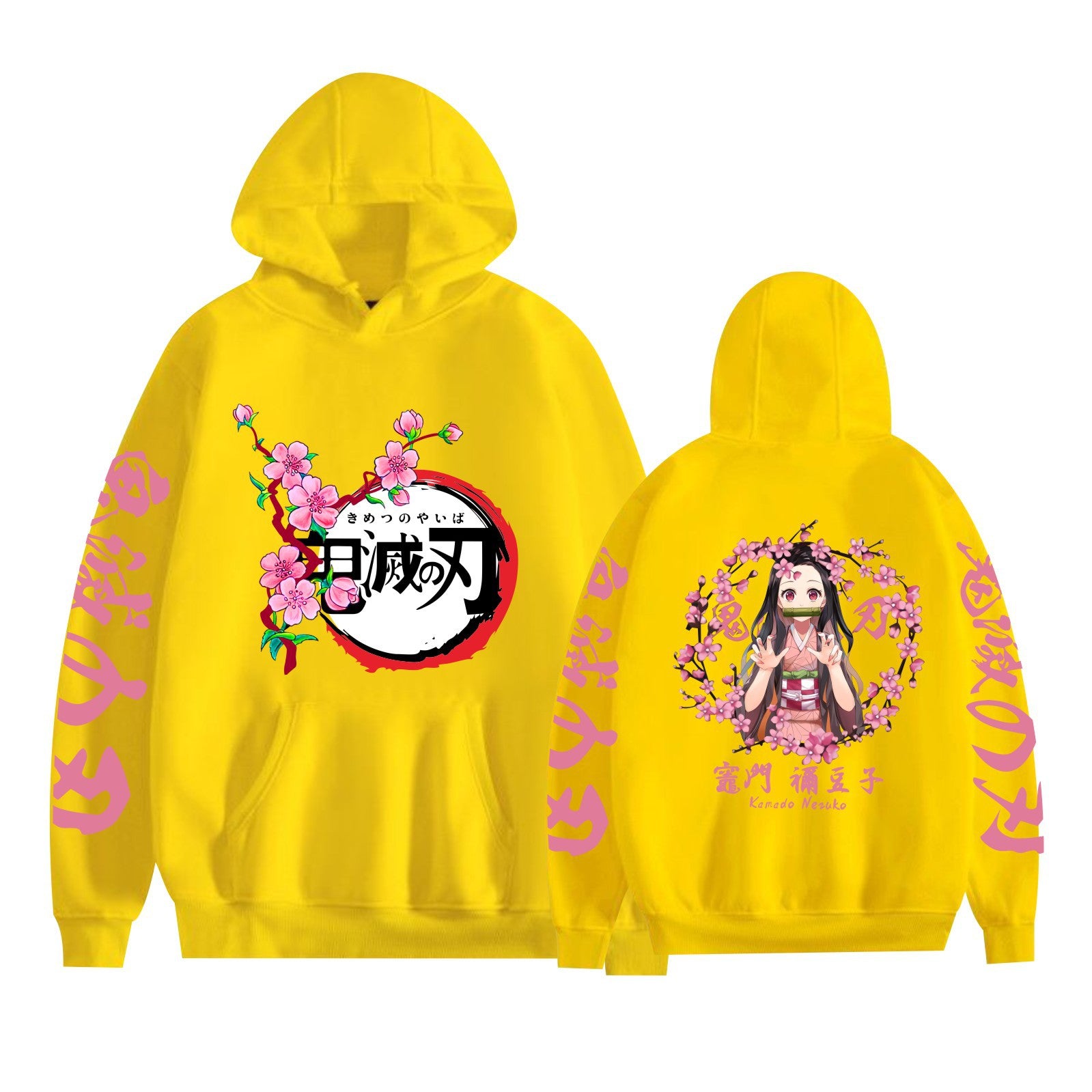 Casual Anime Graphic Print Pullover Hoodie