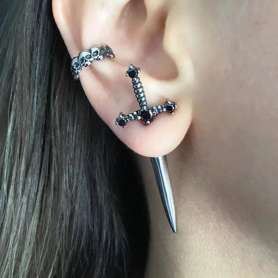 Retro Gothic Sword Dagger Earrings