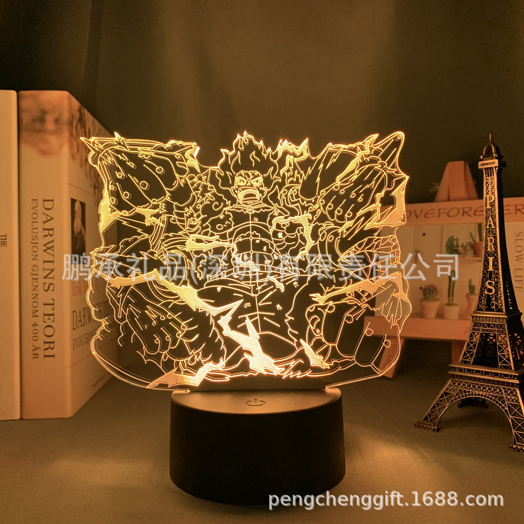Colorful Luffy 3D Night Light