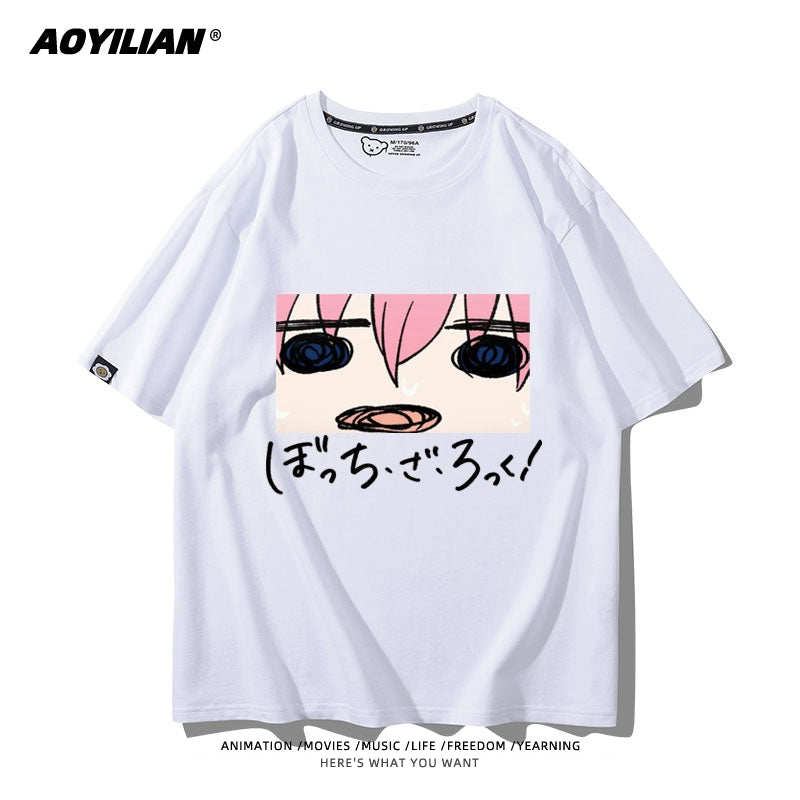 Versatile Women's Anime Cotton T-Shirt