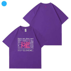 DARE ME Graphic Cotton Short-sleeved T-shirt