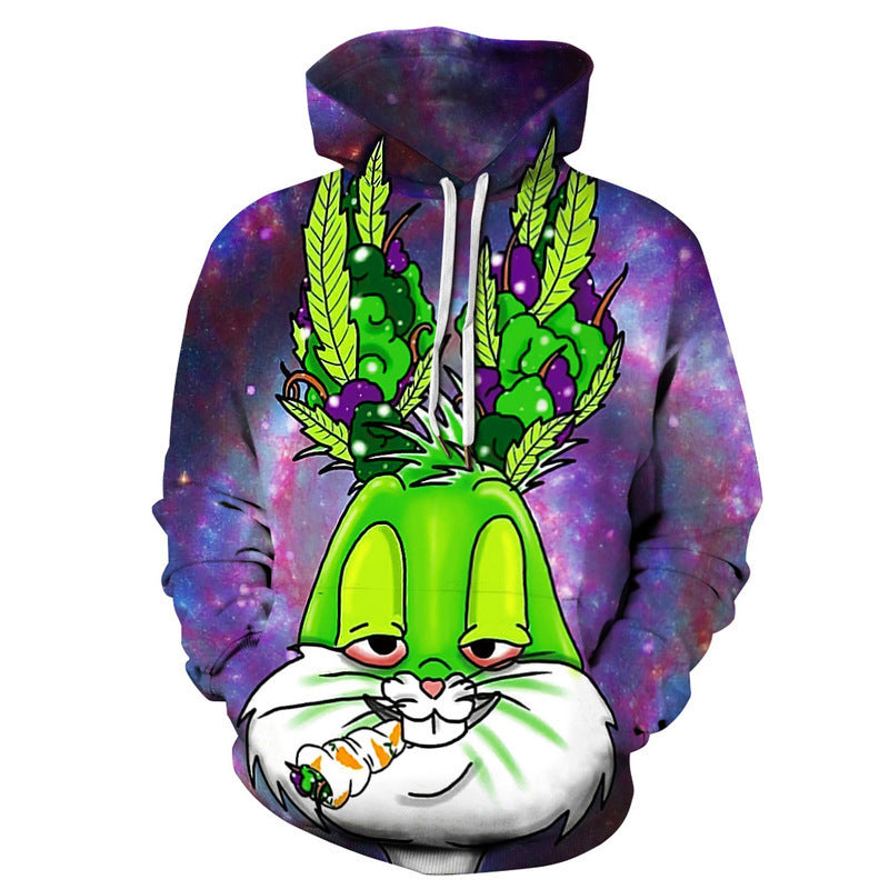 Unisex Leisure Comic Digital Printed Hoodie