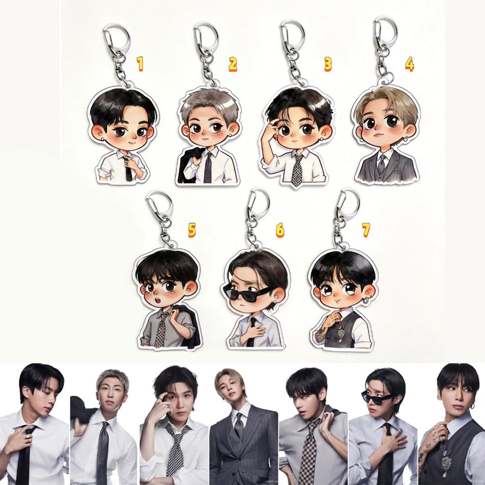 BANGTAN ARIRANG Cartoon Keychain Pendant Set