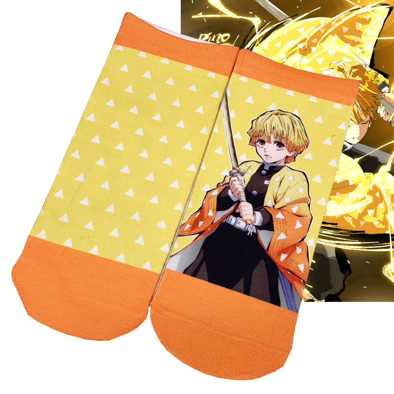 Women's Anime Printed Boat Socks