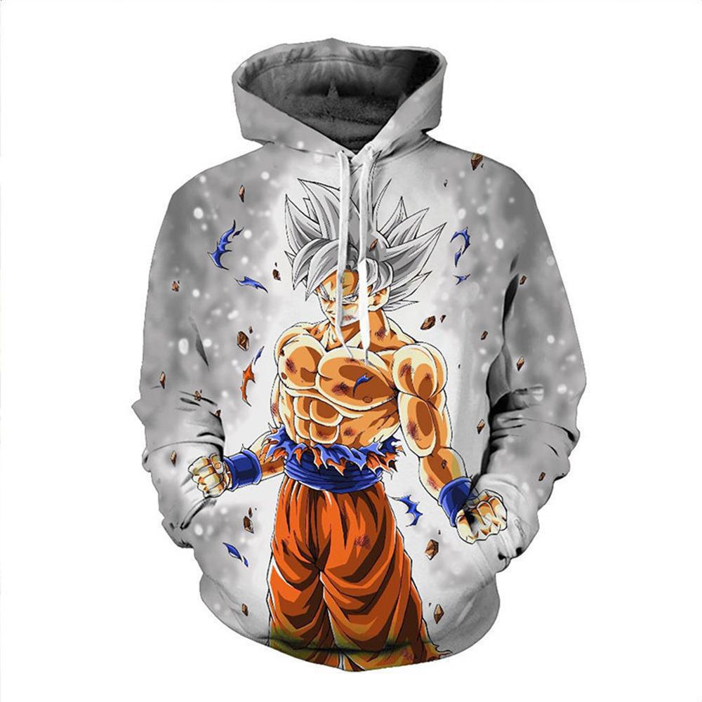 Unisex Anime Saiyan Digital Print Sports Hoodie