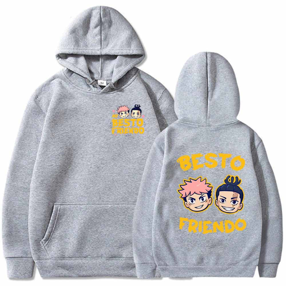 Unisex Besto Friendo Graphic Casual Loose Hoodie