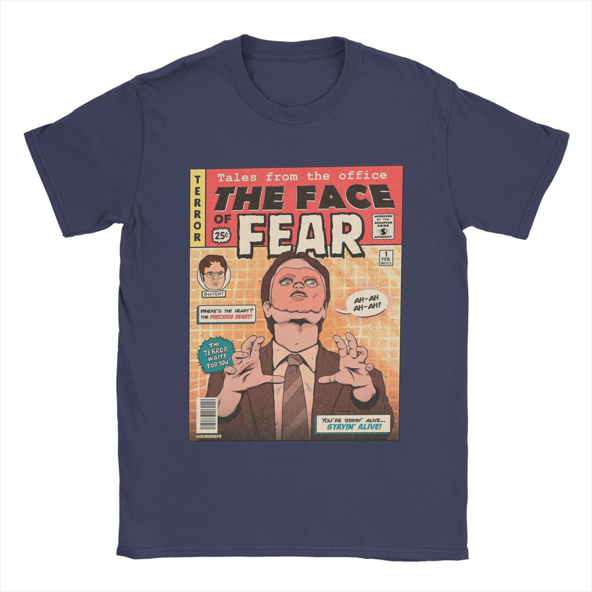 Dwight The Face of Fear Cotton T-Shirt