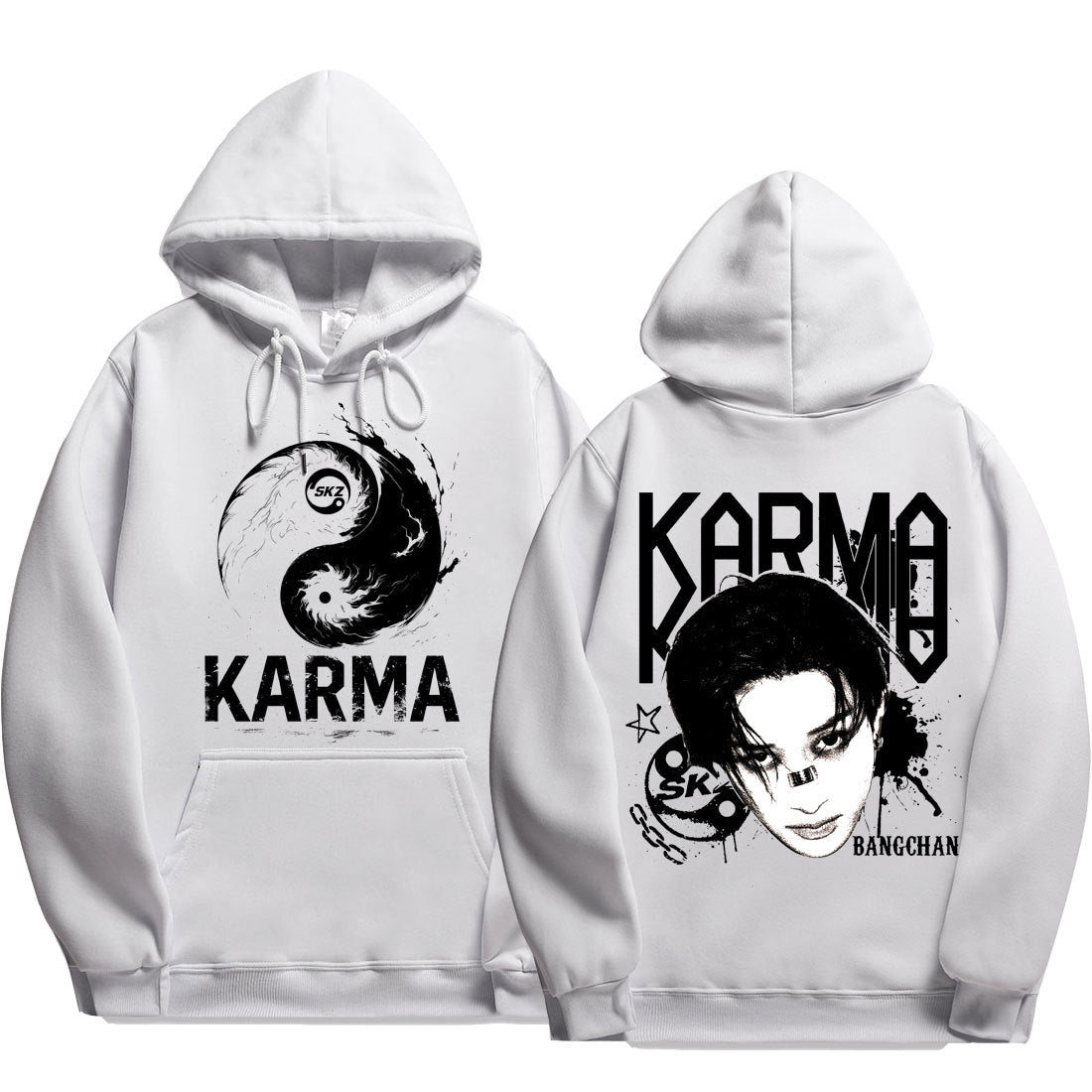 Casual Skz Karma Printed Hoodie Top