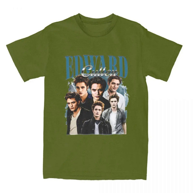 Unisex Edward Cullen Print Loose T-shirt