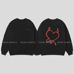 BM LOVE MONSTERS Round Neck Cotton Sweatshirt