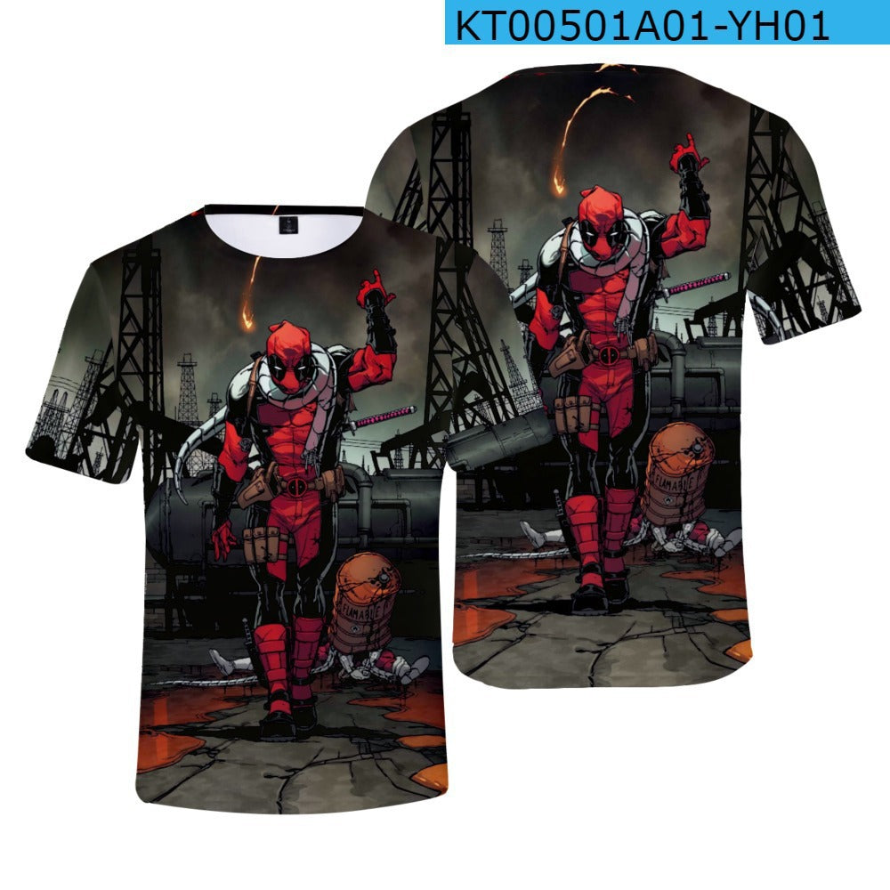 Spider-Man Cosplay 3D Print Short Sleeve T-Shirt