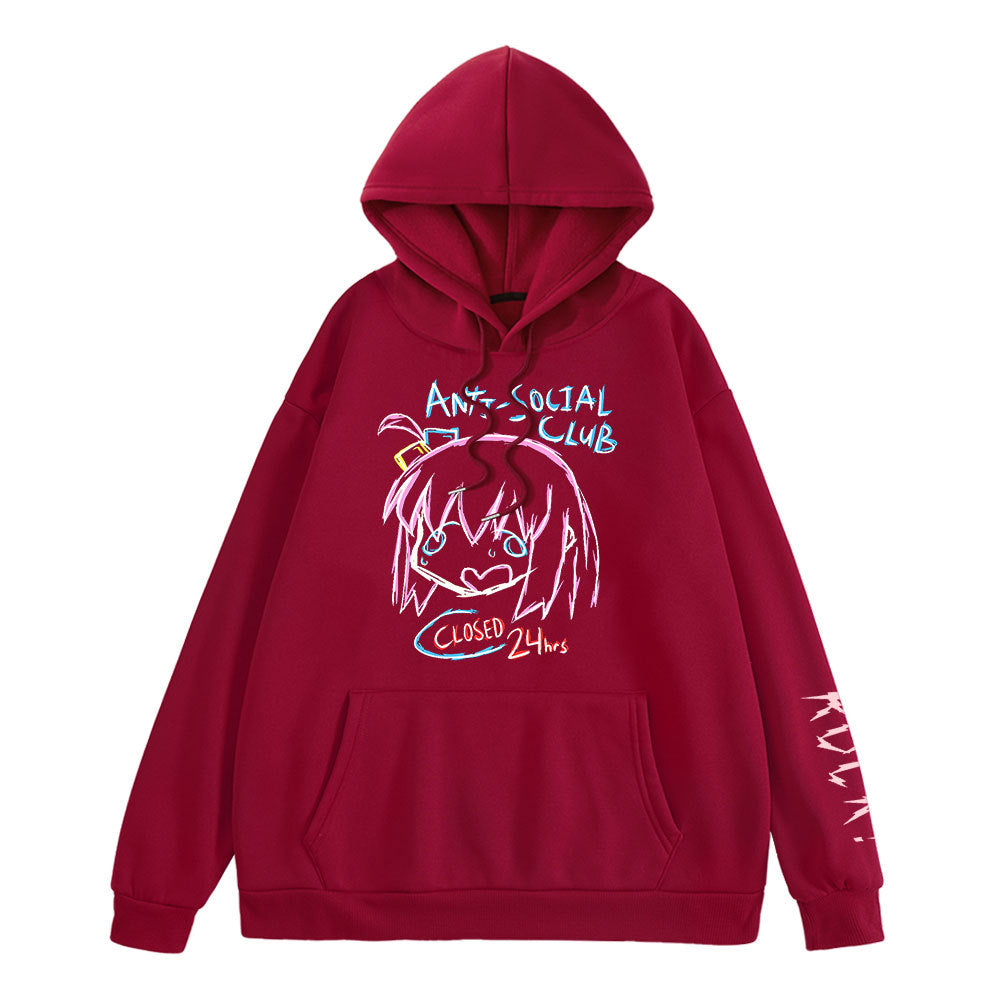 Unisex Casual Anime Graphic Print Hoodie