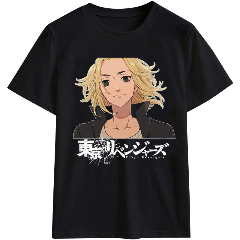 Unisex Tokyo Anime Pattern Loose T-shirt