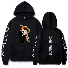 Unisex Luffy Printed Casual Loose Hoodie