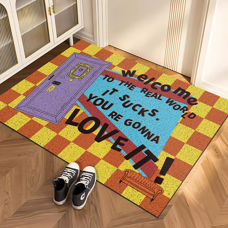 Retro Friends Entrance Floor Mat