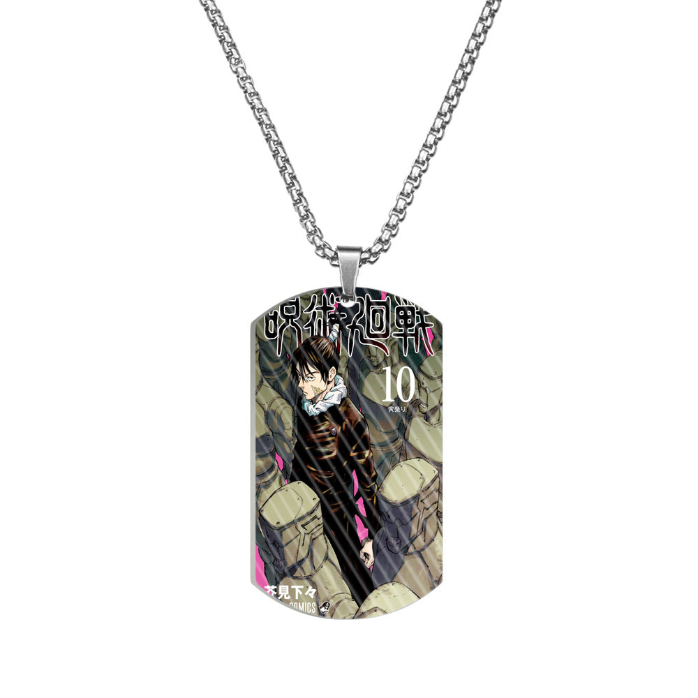 Cool Anime Printed Dog Tag Necklace