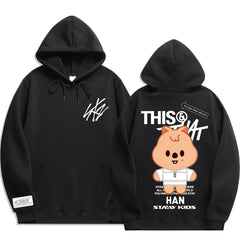 SKZ THIS & THAT Printed Black Hoodie
