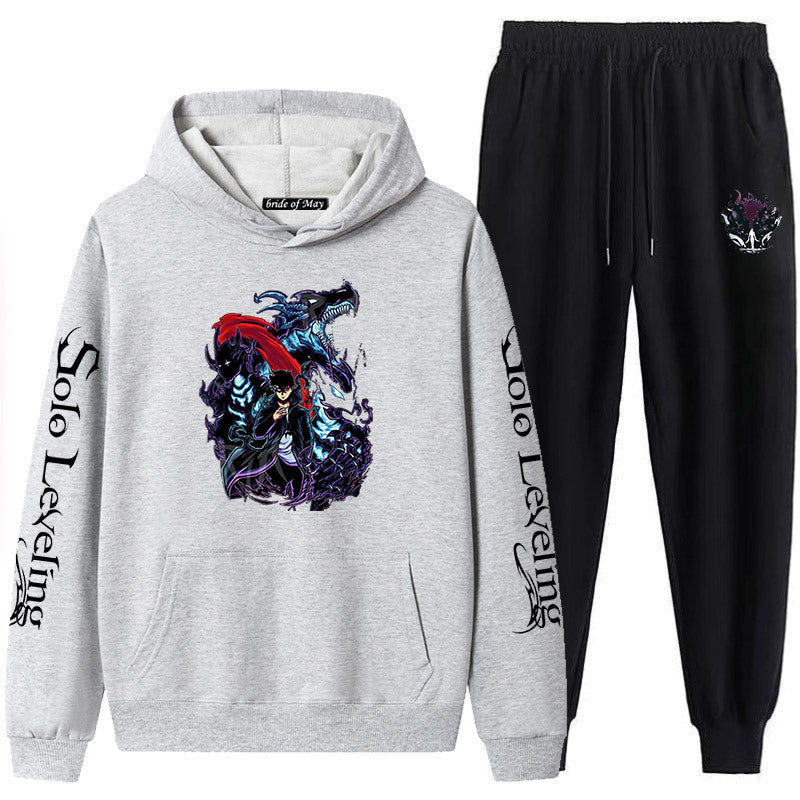 Casual Anime Graphic Hoodie Loose Pants
