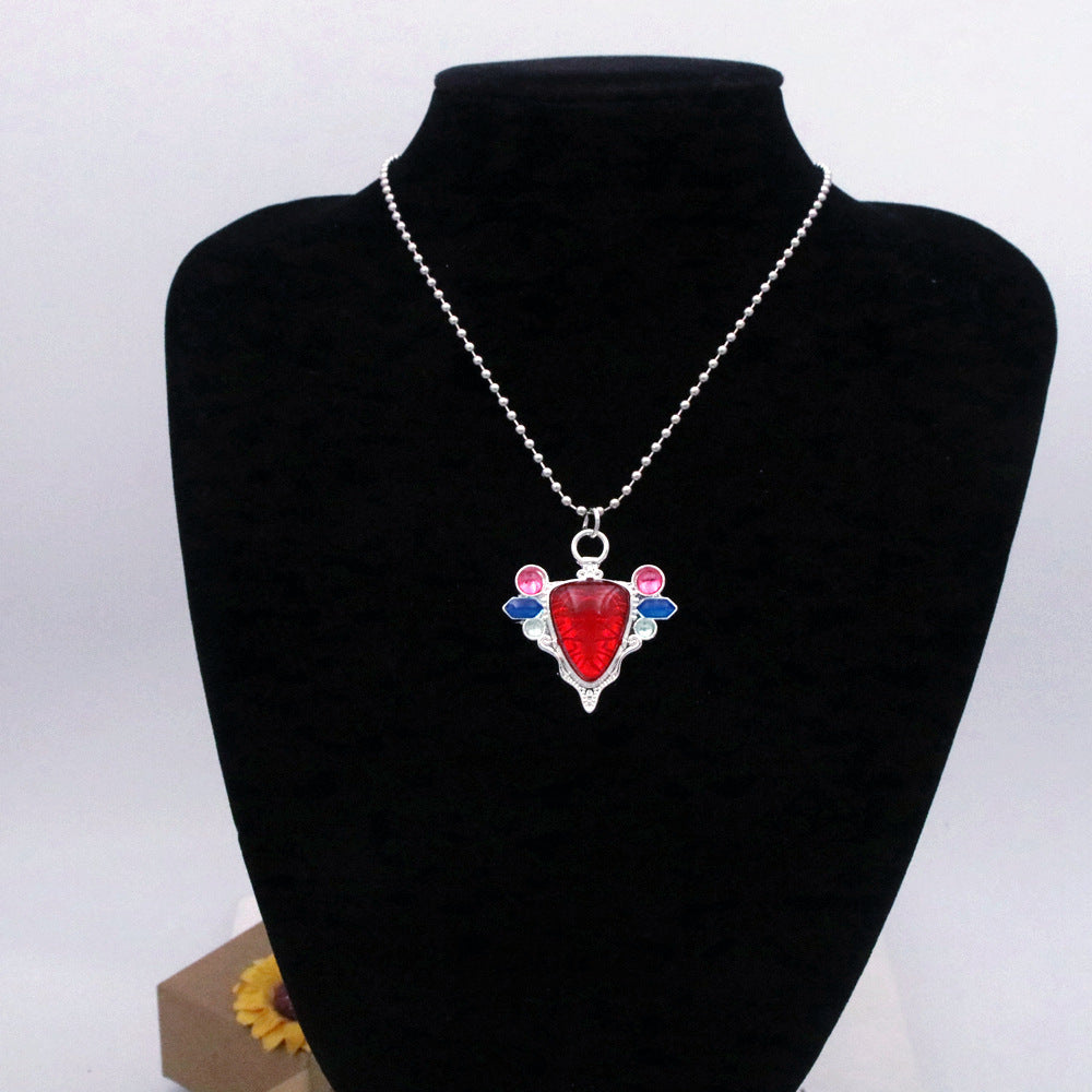 Trendy JOJO Red Stone of Aja Necklace