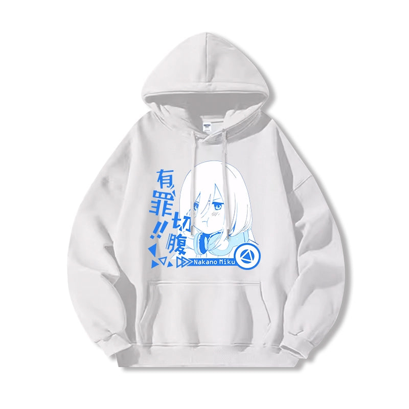 Men's Anime Nakano Print Loose Hoodie