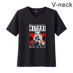 BOCCHI Anime V-neck Short-sleeved T-shirt