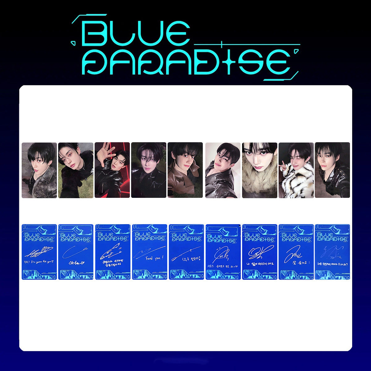KPOP BLUE PARADISE Album Photocards