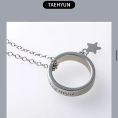 TXT Ring Pendant Necklace
