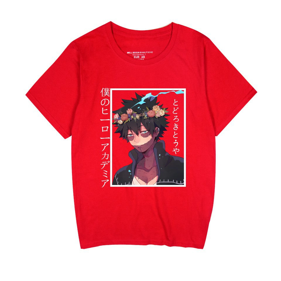 Unisex Anime Printed Casual Crew Neck T-shirt