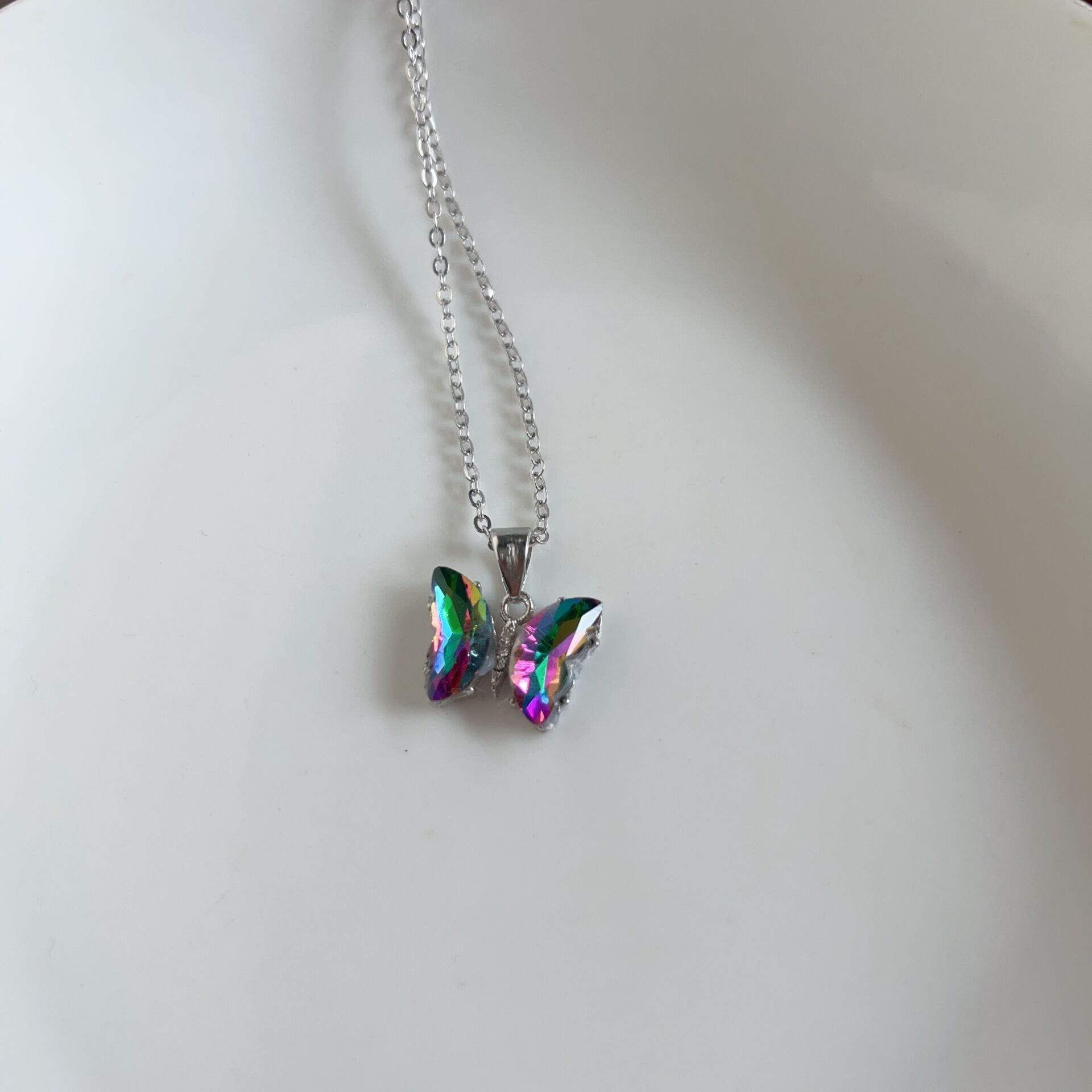 Women's Gradient Butterfly Necklace