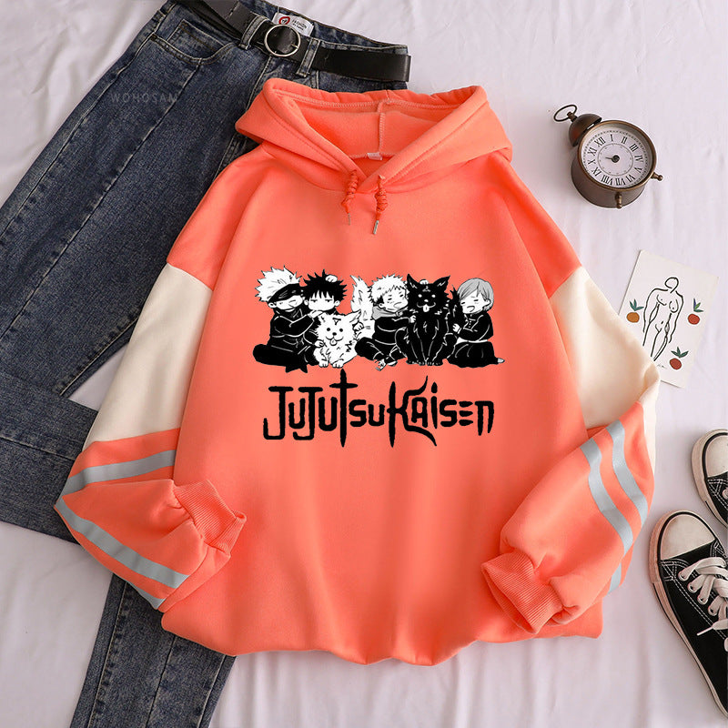 Casual Anime Printed Versatile Long Sleeve Hoodie