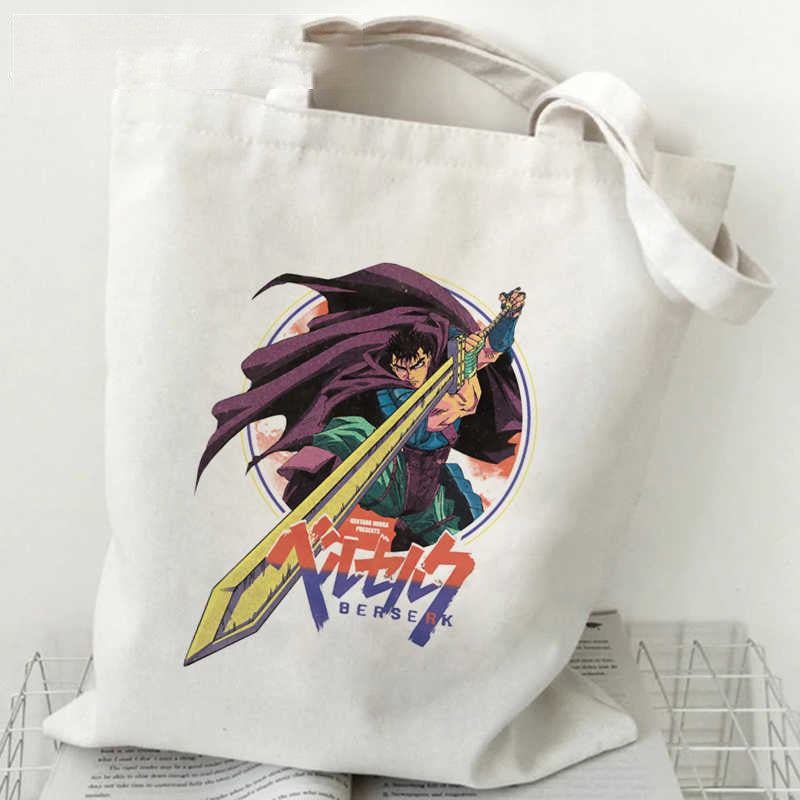 Anime Printed Canvas Shoulder Bag