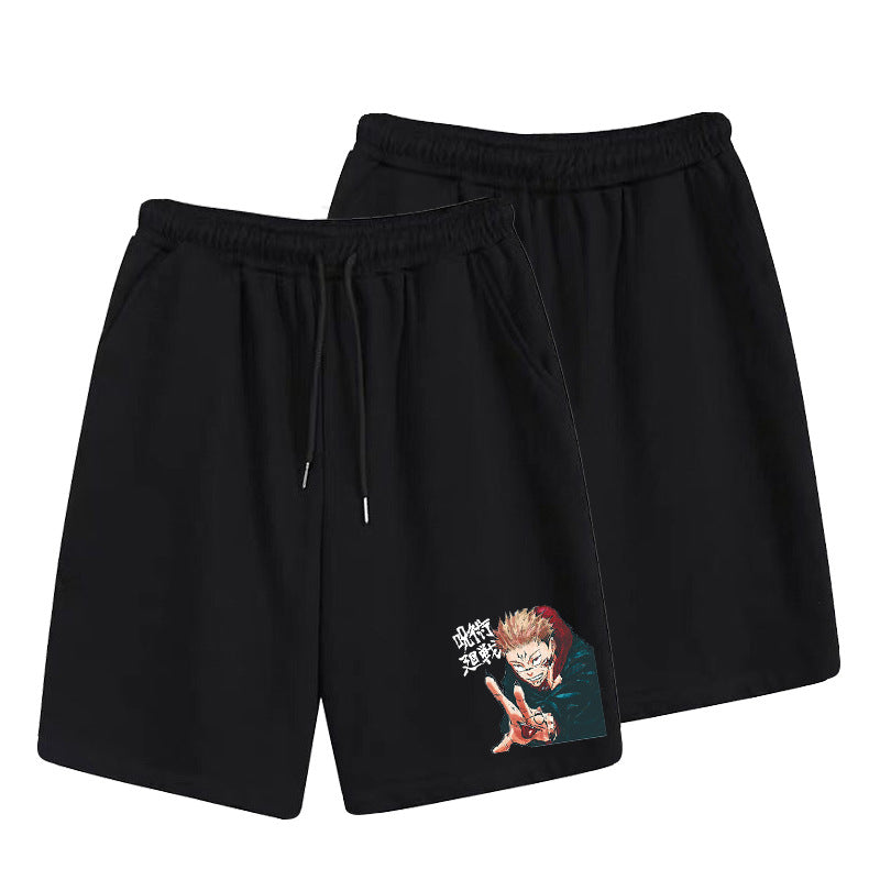 Casual Men's Anime Summer Elastic Sports Shorts