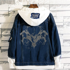 EN- World Tour LOGO Hooded Denim Jacket