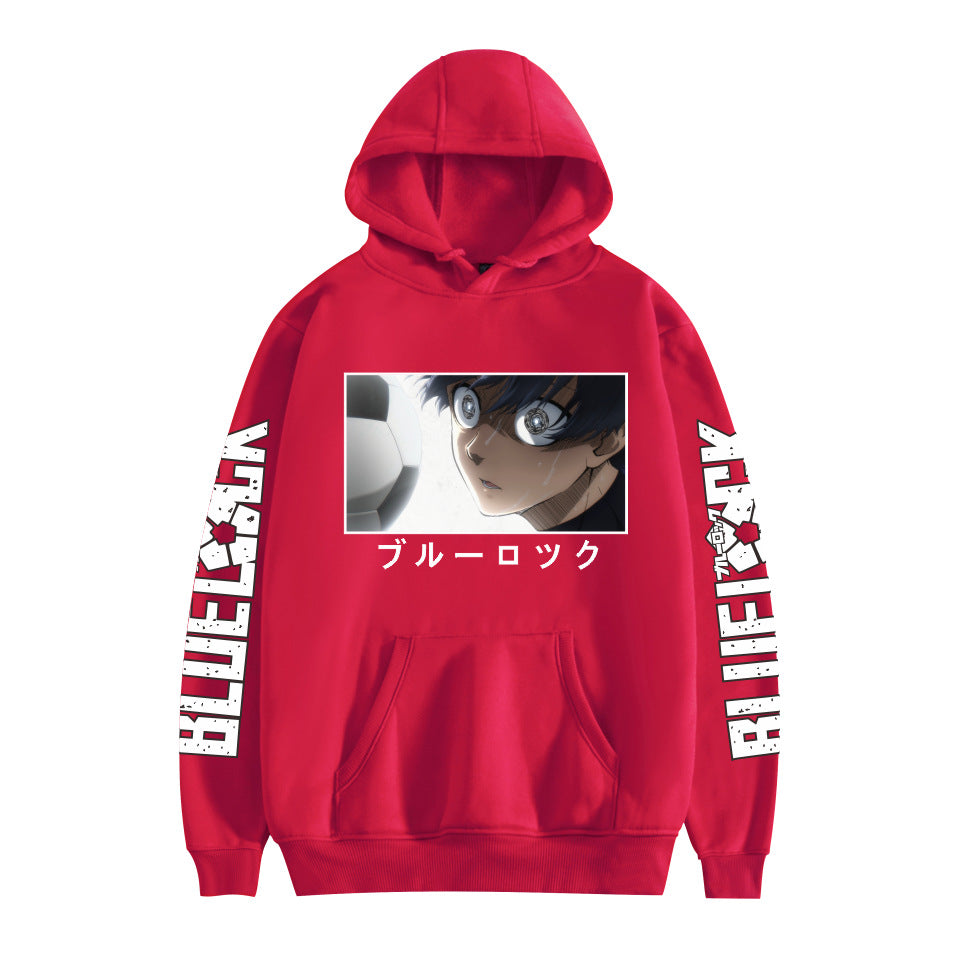 Casual Anime Print Loose Pullover Hoodie