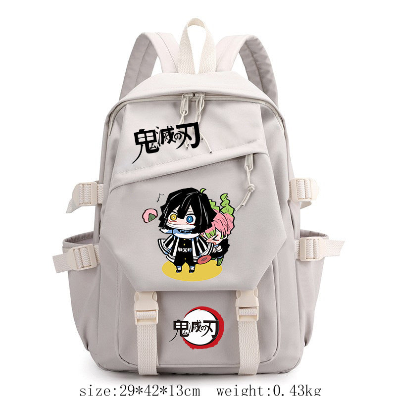 Retro Anime Printed School Backpack