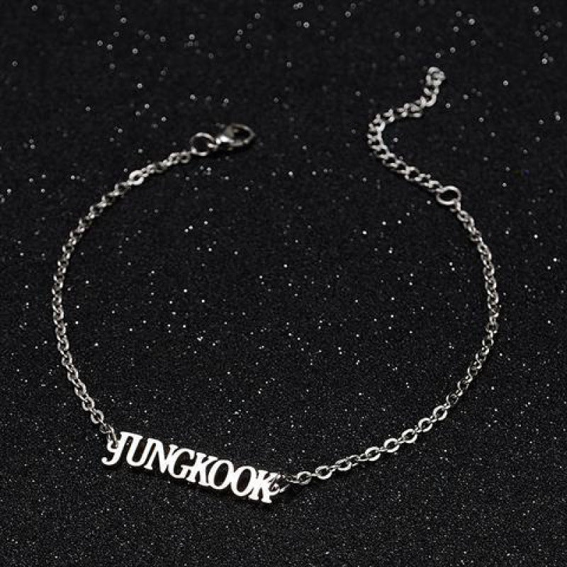 KPOP Logo Stainless Steel Bracelet Necklace