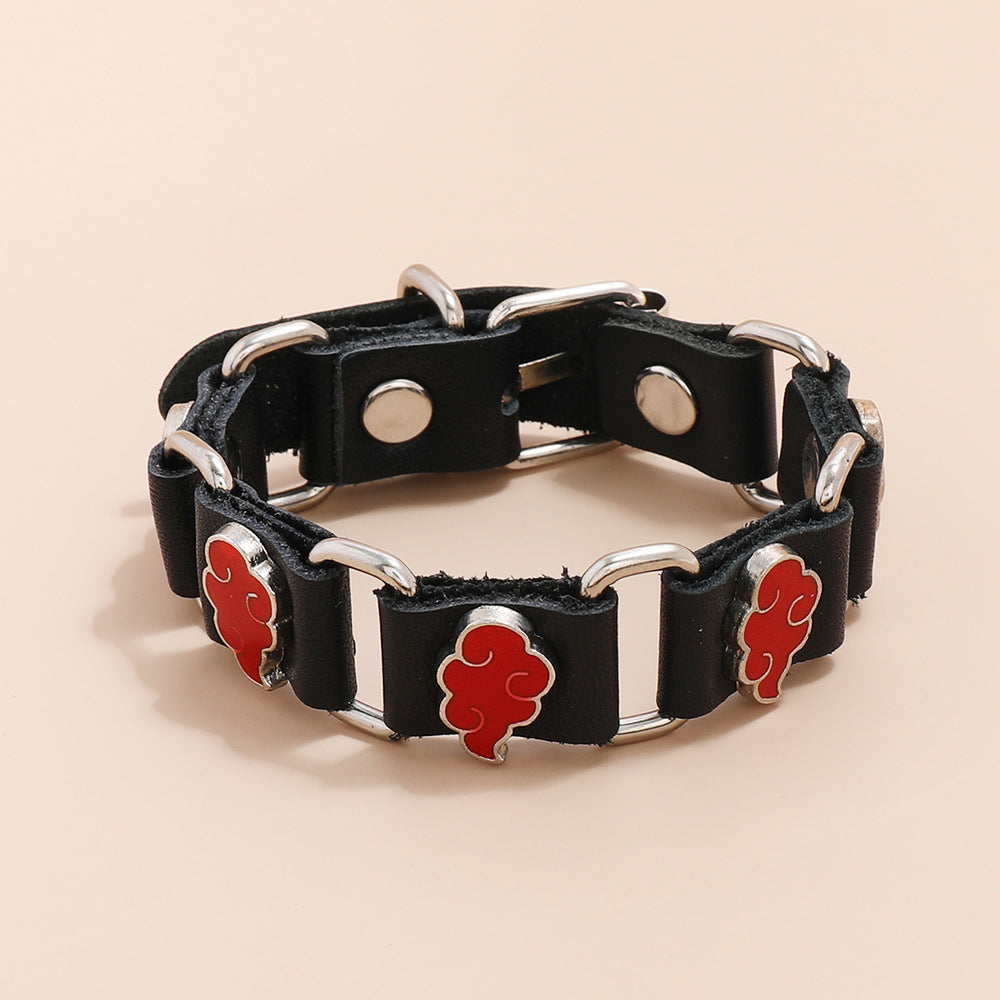 Trendy Men's Anime Cowhide Bracelet