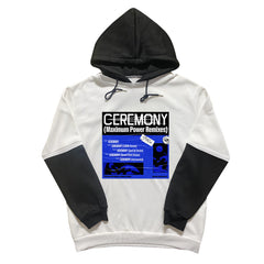 KPOP KARMA Logo Black and White Sleeves Hoodie