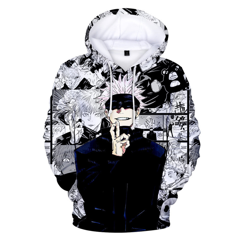 Unisex Anime 3D Printed Loose Pullover Hoodie