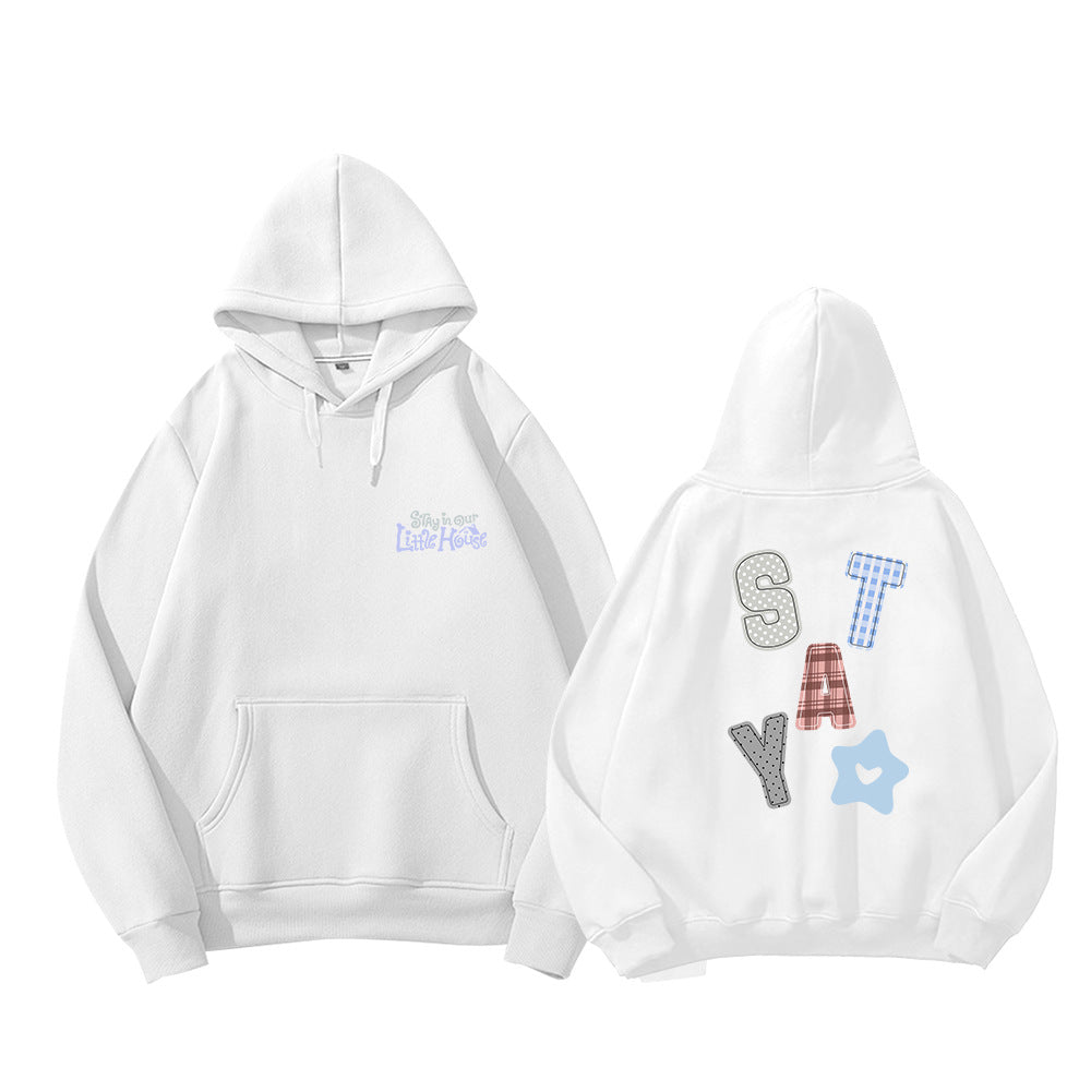 SKZ Stay in Our Little House Print Pullover Hoodie
