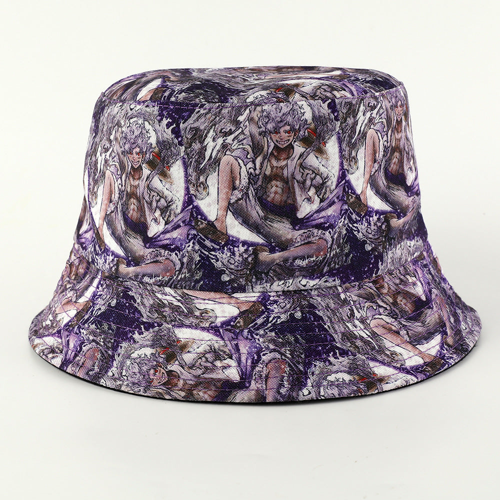 Versatile Luffy 5th Gear Printed Bucket Hat