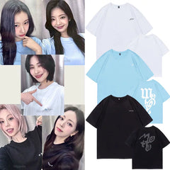 YEJI Lia RYUJIN Motto Round Neck Cotton T-shirt