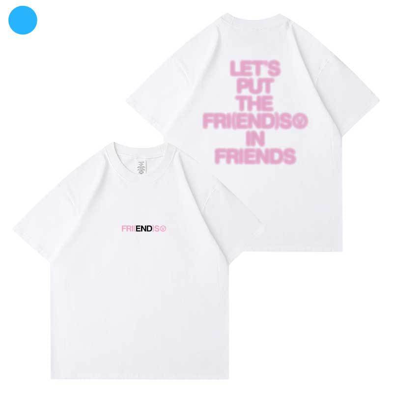 Unisex Kpop Print Short-sleeved Loose T-shirt