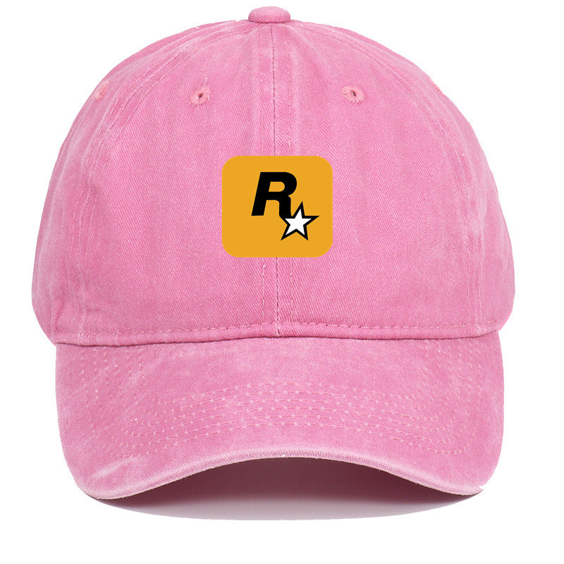 Game R Star Print Washed Baseball Cap