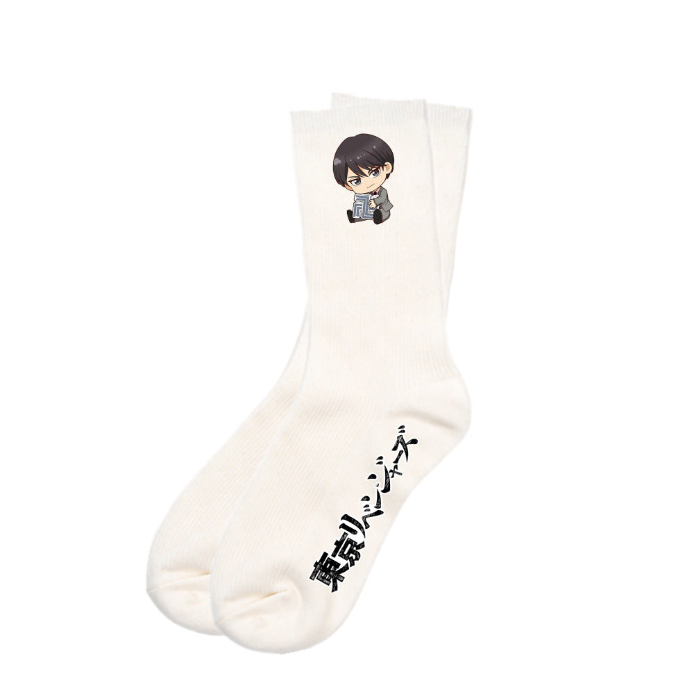 Tokyo Anime Print Sports Socks