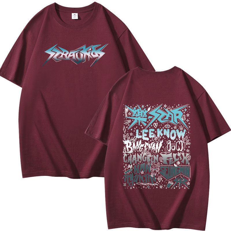 KPOP Dominate Pattern Print Short Sleeve T-shirt