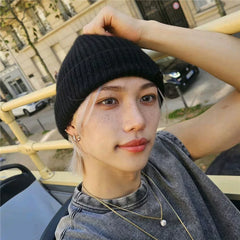 Felix Short Curled Knitted Hat