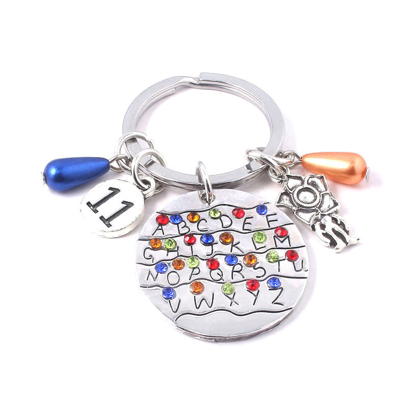 Eleven Letter Necklace Keychain